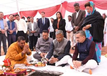 CM ने किया आपदा प्राधिकरण भवन का भूमि पूजन