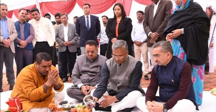 CM ने किया आपदा प्राधिकरण भवन का भूमि पूजन