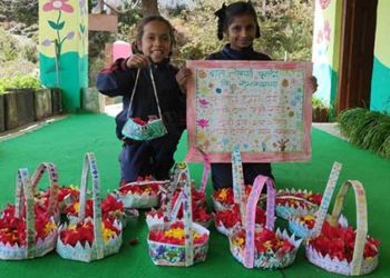 जब टोकरियों में सजे बुरांश, प्योंली के फूल