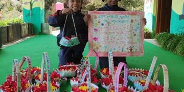 जब टोकरियों में सजे बुरांश, प्योंली के फूल