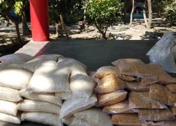 श्री बच्चनसिंह रावत जी के सौजन्य से कुष्ठरोगियों को बंटा राशन