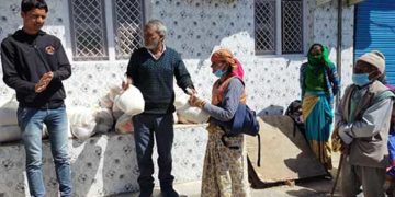 प्रमुख श्रीमती बसुमती घणाता ने बांटी गरीबों को राशन