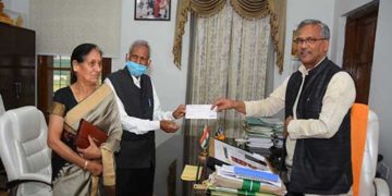 श्री रतनसिंह गुनसोला जी ने दिया 10 लाख का चेक