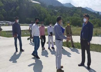 कोटी कॉलोनी हेलीपैड का निरीक्षण