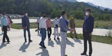 कोटी कॉलोनी हेलीपैड का निरीक्षण