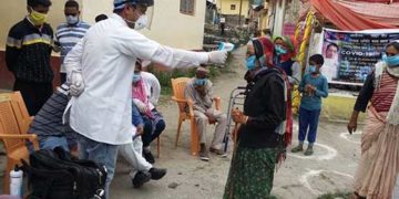 कैलापीर के प्रांगण में लगा स्वास्थ्य शिविर