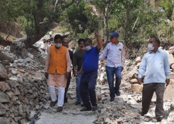 विधायक शक्तिलाल जी ने किया आपदा प्रभावित क्षेत्रों का दौरा