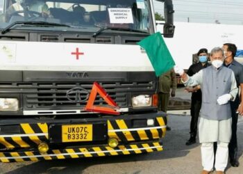 गढ़वाल और कुमाऊं मंडल भेजी गई आक्सीजन एक्सप्रेस