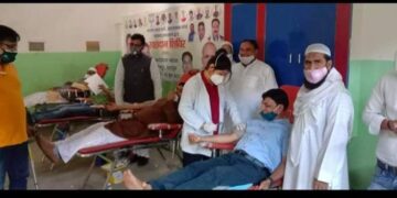 भाजपा अल्पसंख्यक मोर्चे ने किया रक्तदान शिविर का आयोजन