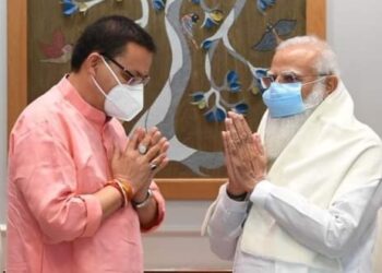 प्रधानमंत्री नरेंद्र मोदी से मिले CM पुष्कर सिंह धामी