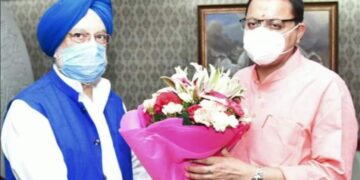 केंद्रीय मंत्री हरदीप पुरी से हुई मुलाकात में मुख्यमंत्री धामी ने रखे कई मुद्दे