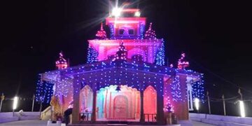 CM कल करेंगे लोकार्पण, रौशनी से सजा घण्टाकर्ण धाम का मंदिर