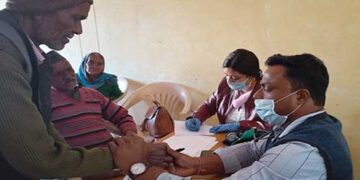 गजा बारातघर में हुआ स्वास्थ्य शिविर का आयोजन