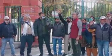 पत्रकार किशोर ह्यूमन की गिरफ्तारी के विरोध में प्रदर्शन