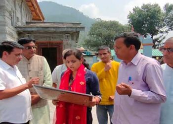 जिलाधिकारी ने बूढ़ाकेदार क्षेत्र का किया भ्रमण