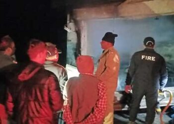 चमियाला के मोटरसाइकिल वर्कशॉप में लगी आग