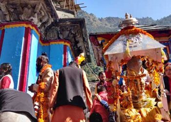 केदारनाथ की पंचमुखी चल विग्रह उत्सव डोली शीतकालीन गद्दीस्थल में हुई विराजमान