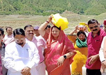 सैन्य धाम के लिए ले जाया गया भिलंगना नदी एवं भागीरथी का जल