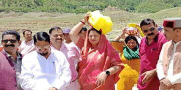 सैन्य धाम के लिए ले जाया गया भिलंगना नदी एवं भागीरथी का जल