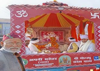 न्याय के देवता का घंटाकर्ण मंदिर में हुआ स्वागत