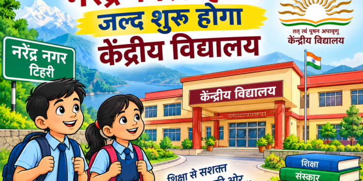 नरेंद्रनगर में शैक्षिक सत्र 2027-28 से शुरू होगा केंद्रीय विद्यालय